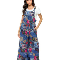 Overall Ruffled Patchwork Print