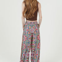 Wide Leg Pants W/ Self Tie