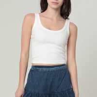 Denim Ruffle Skorts/Shorts