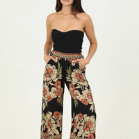 Printed Wide Leg Pants