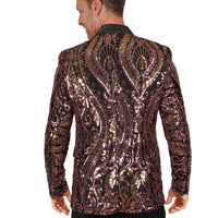 Mandarin Collar Sequin Blazer