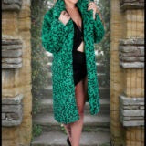 Faux Fur Leopard Mid Length Coat