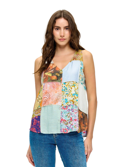 Floral Patchwork Top