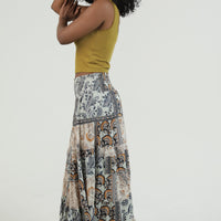 Tiered Skirt With Smocked Waist