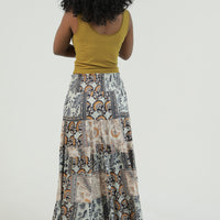 Tiered Skirt With Smocked Waist