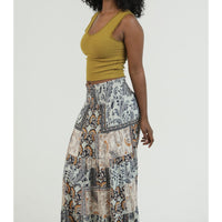 Tiered Skirt With Smocked Waist