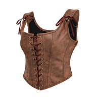 Pleather Front Lace Corset