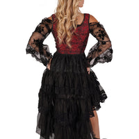 Burgunday And Black Choli Top Corset Brocade