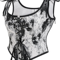 Black Tie Dye Top Corset