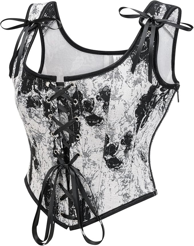 Black Tie Dye Top Corset