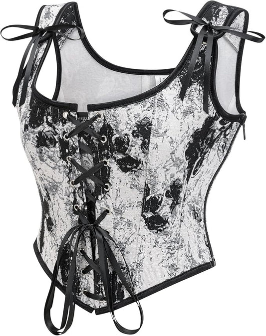Black Tie Dye Top Corset