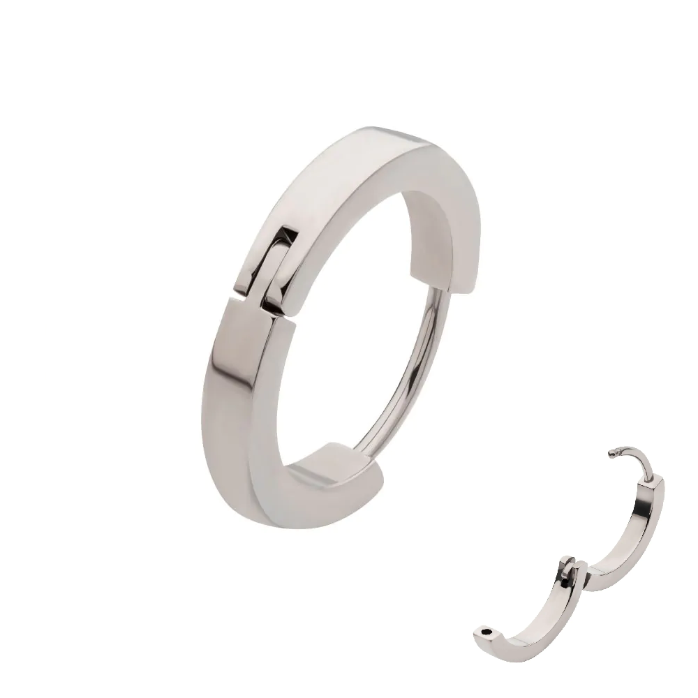 2mm Plain Huggie Titanium