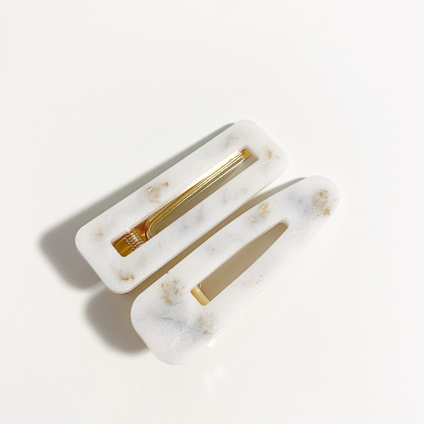 Marble 2 Pack Hair Clips