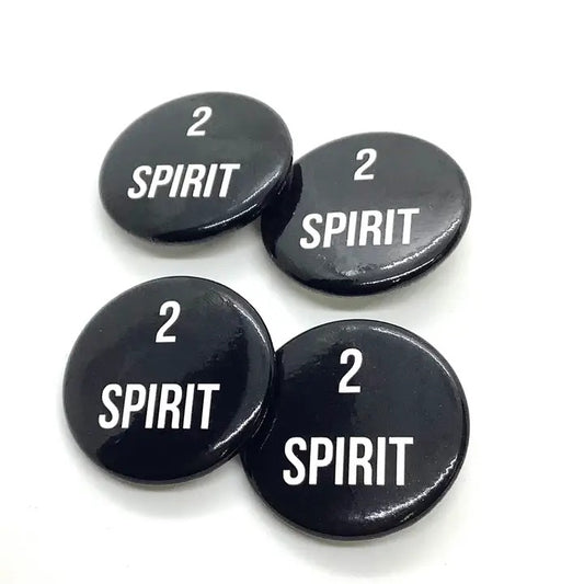Two Spirit And Cree Pronoun Pins