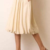 Crinkle Woven Bubble Skirt