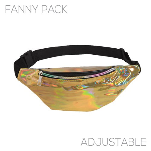 Holographic Fanny Pack Metallic