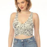Wild Mushroom Ruched Bra Top