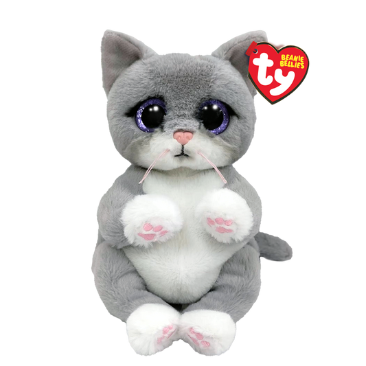 Morgan-Cat Grey Belly Plush  8 Inches