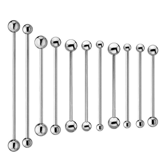 316L Steel Industrial Barbell.