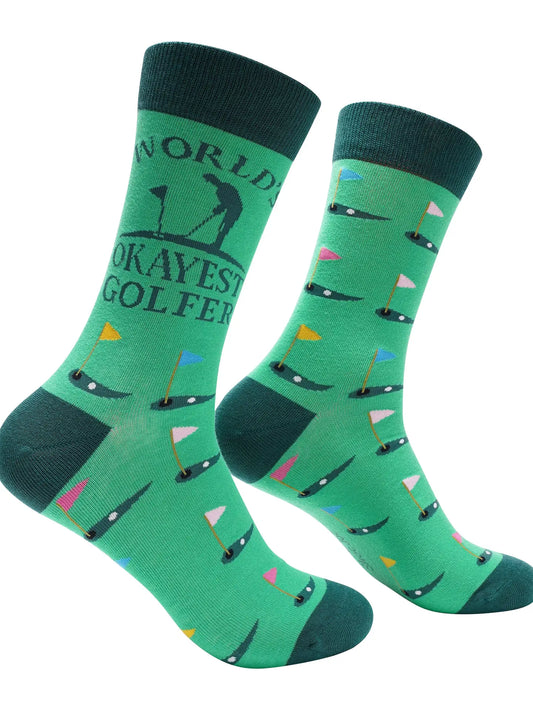 World's Okayest Golfer Socks