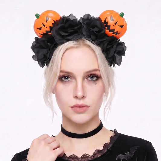 Halloween Jack-O'-Lantern Poof Headband