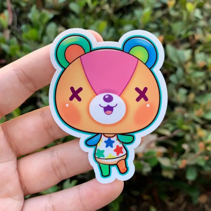 Stitches Animal Crossing Vinyl Sticker