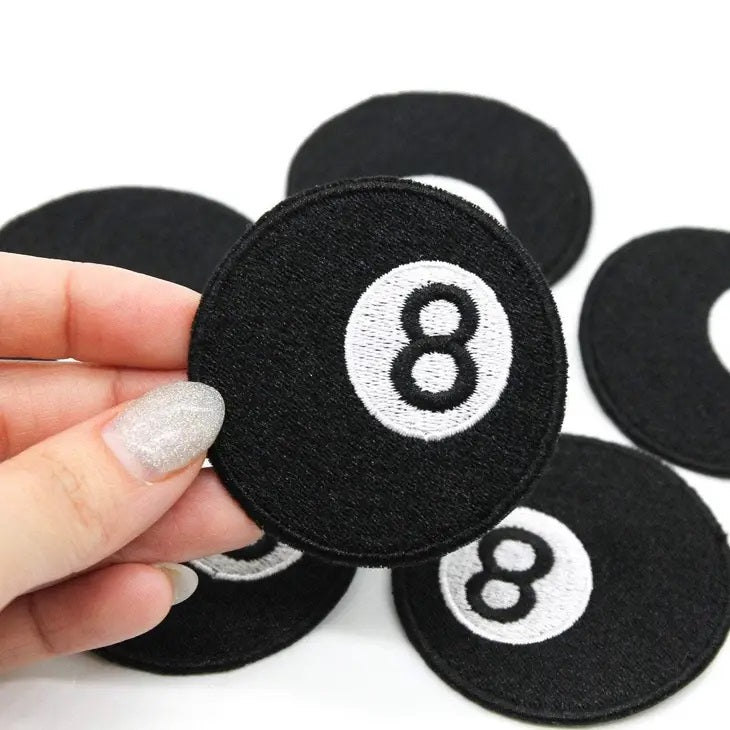 Pool Eight Ball Iron On Patch