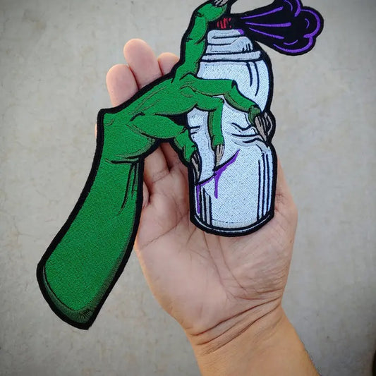 Large Monster Hand Spray Paint Can Patch