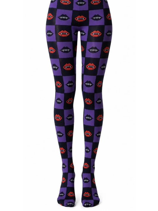 Dracula Tile Printed Tights