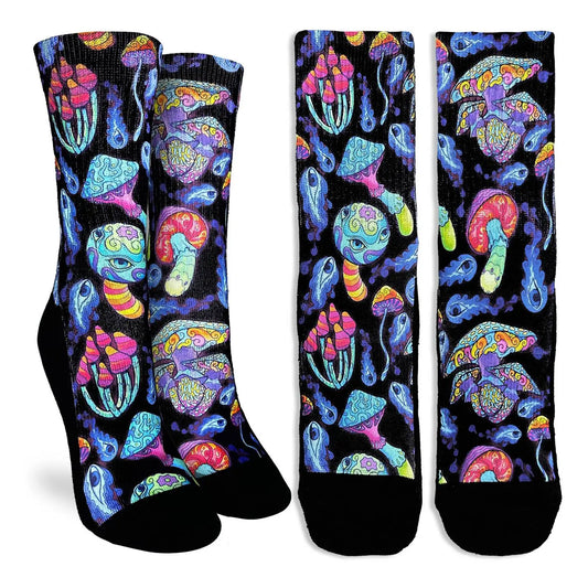 Trippy Mushrooms Socks