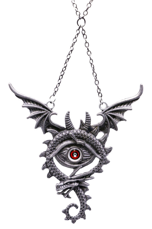 Dragon Necklace With Evil Eyes