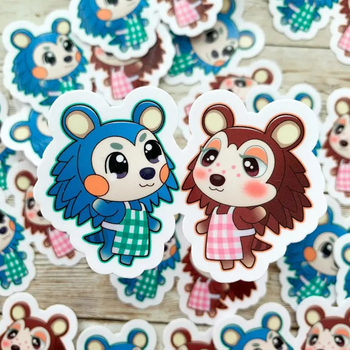 Mabel and Sable Animal Crossing Vinyl Sticker