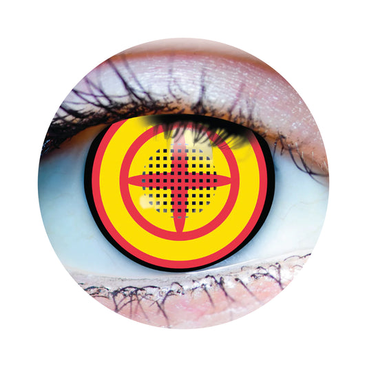 Power Yellow & Red Cosplay Contact Lenses