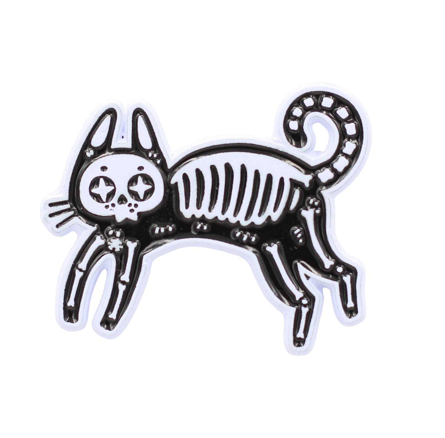 Skeleton Cat Pin