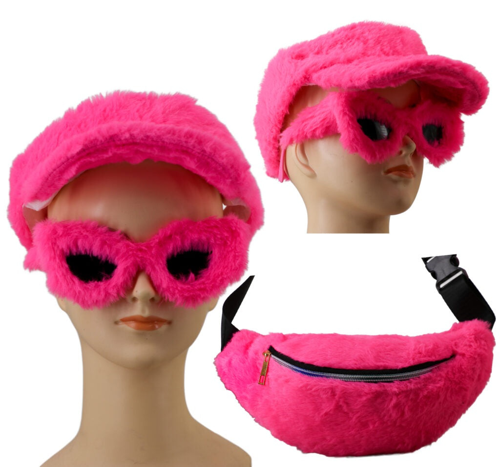 3 Piece Pink Fur Set