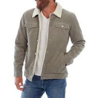 Kolton Corduroy Trucker Jacket - Sherpa Inner & Collar