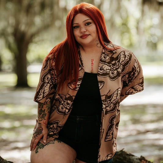 Giant Peacock Moth Button Up