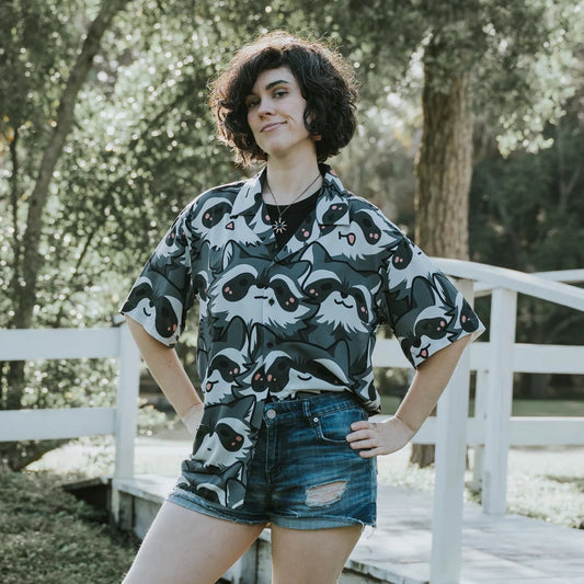 Nice Racc-Oon Button Up