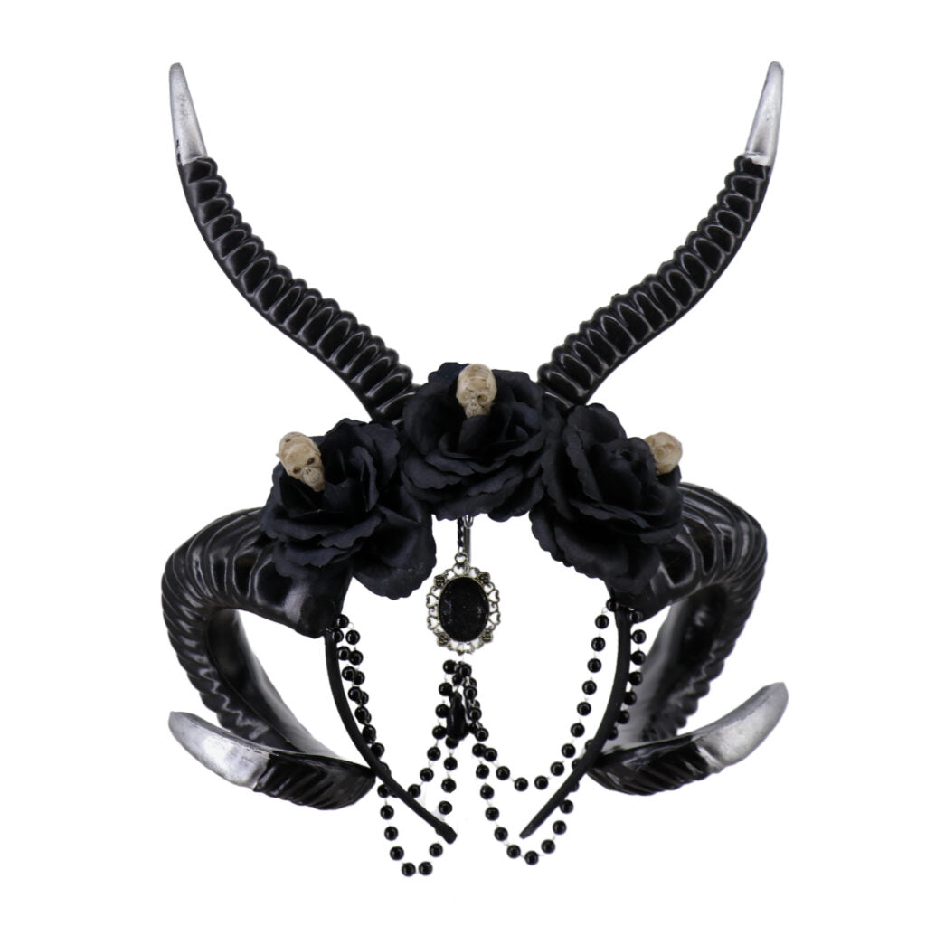 Devil Ram Horn With Chain Headband