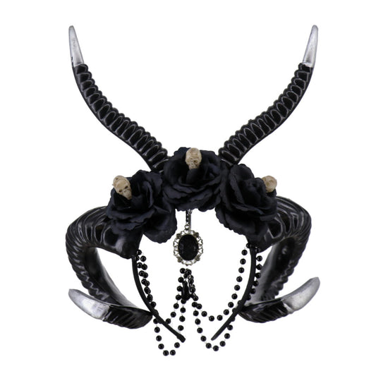 Devil Ram Horn With Chain Headband