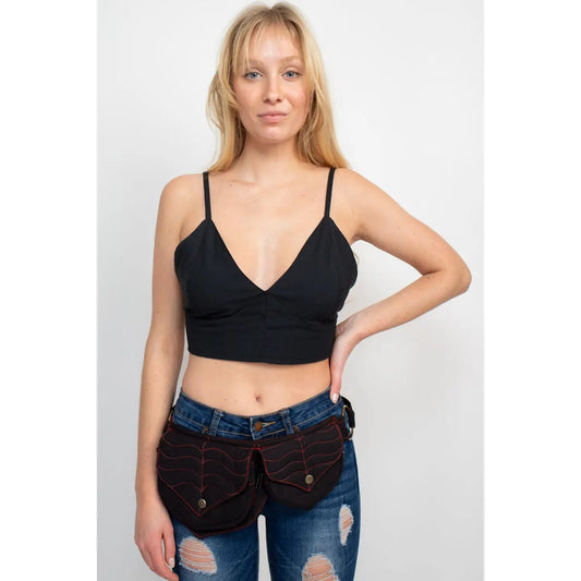 Cotton Two Leaf Pocket Waist Belt