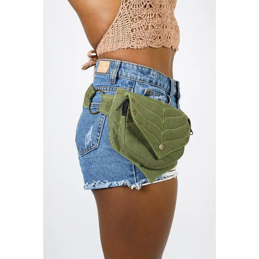 Cotton Two Leaf Pocket Waist Belt