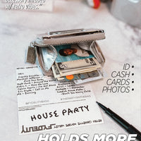 Retro 80s Cassette Tape Silver Wallet
