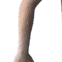 Fishnet Long Gloves With Stones