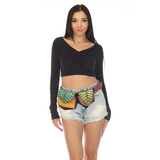 Pixie Three Pocket Hip Festival Fanny Pack Waist Belt Bag