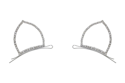 Rhinestone Cat Ear Bobby Pins