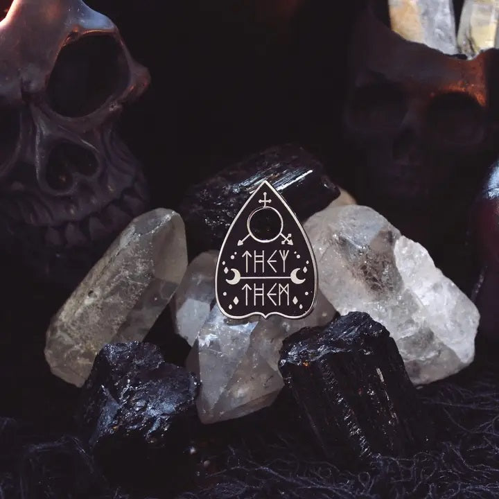They Them Pronoun Planchette Pin