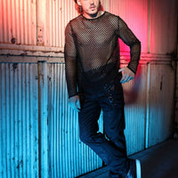 Mesh Long-Sleeves T-Shirt