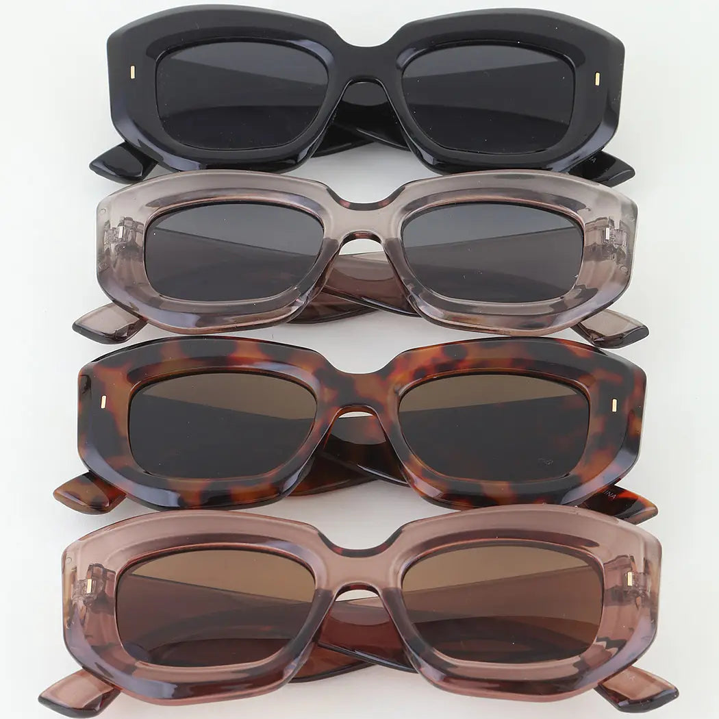 Modern Geometric Block Sunglasses