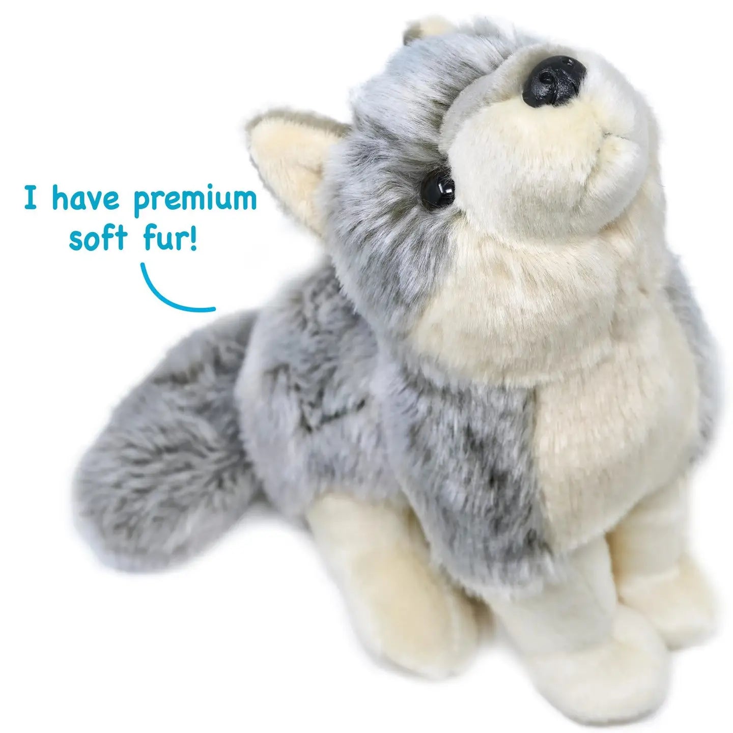Wolcott the Wolf 11 Inch Stuffed Animal Plush
